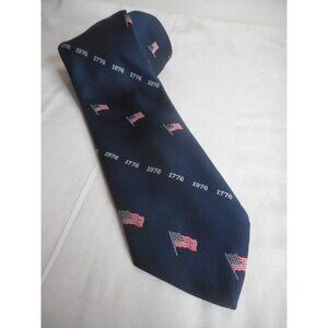 Vintage 1976 1776 Patriotic American flag Mens tie